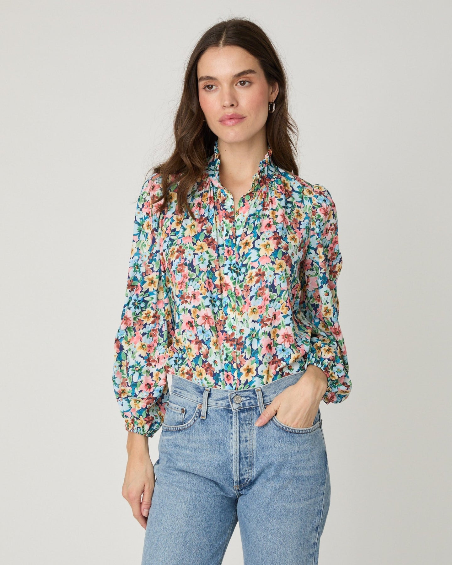 Shoshanna Ingrid Top - Blue Multi