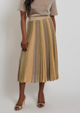 Load image into Gallery viewer, Maison Lurex Gala Pleated Skirt - Green/April Moon