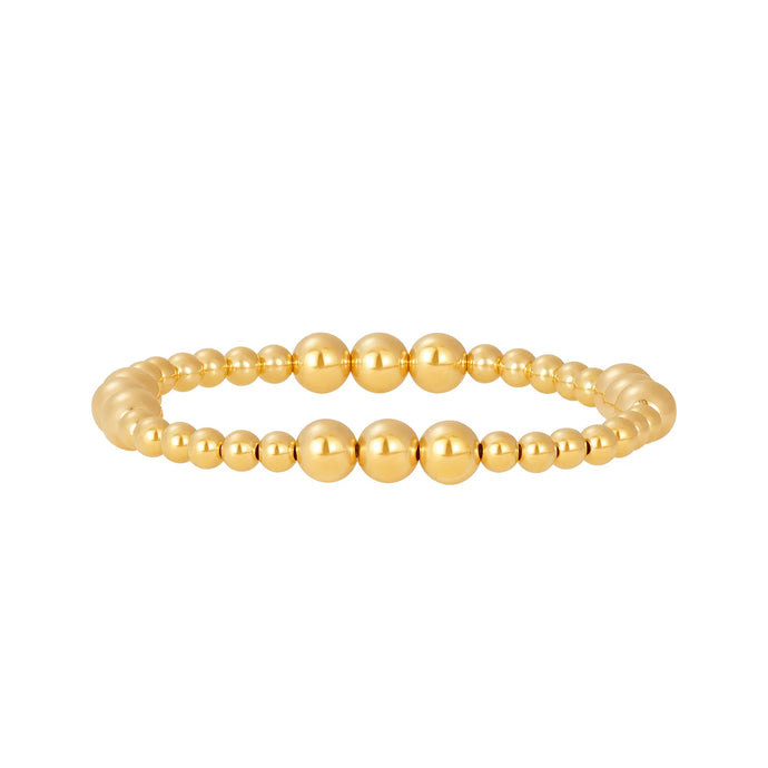 Karen Lazar 4MM & 6MM Pattern Signature Bracelet - Yellow Gold