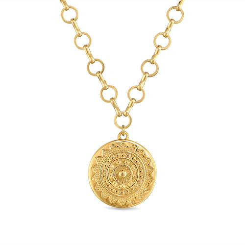 Amelia Rose Jewelry Sun Medallion Pendant Necklace