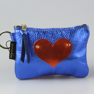 Zina Kao The Kara Metallic Applique Wallet - HEART