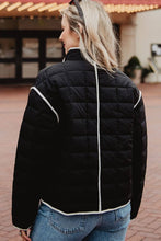 Load image into Gallery viewer, Katydid Black Quilted Trim Jacket - Black