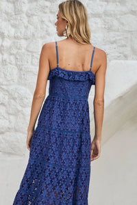 Nine Lives Bazaar Florentina Midi Dress - Indigo