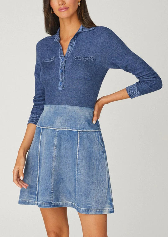 Shoshanna Dixie Dress - Denim