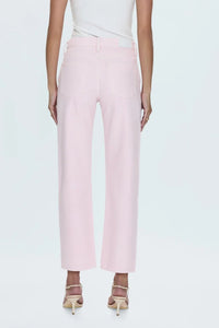 Pistola Lexi Mid Rise Bowed Straight Jean - Blush