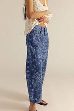 Load image into Gallery viewer, Soli Echo - Paisley Print Barrel Pants: BROWN / S