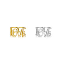 Load image into Gallery viewer, Pavé Love Ring - 2 Colors