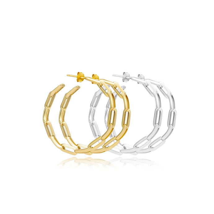 The Paperclip Hoop Earring - 2 Colors