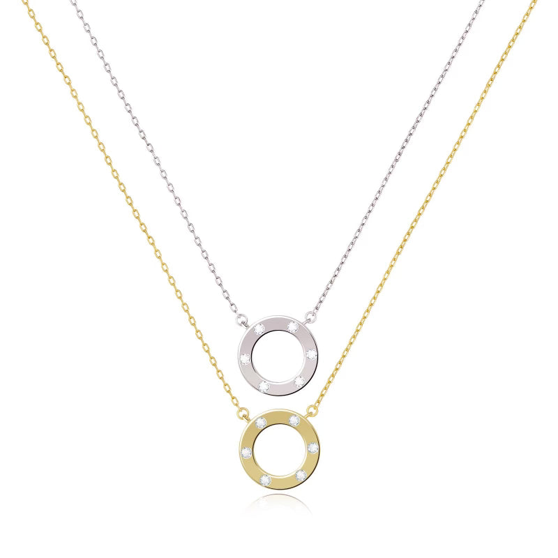 Big Dot Circle Necklace - 2 Colors