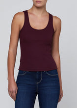 Load image into Gallery viewer, L'Agence Adira Scoopneck Tank - Deep Sangria