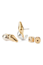Load image into Gallery viewer, Jenny Bird Egret Huggie Earrings - Two-Tone