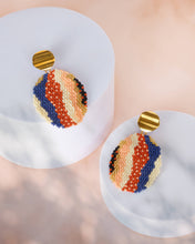 Load image into Gallery viewer, Mayana Designs Co Beaded Handwoven Organic Oval Drop Earrings - 3 Colors