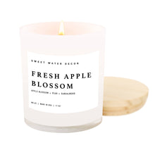 Load image into Gallery viewer, Sweet Water Decor Soy Candle + Wood Lid - Fresh Apple Blossom