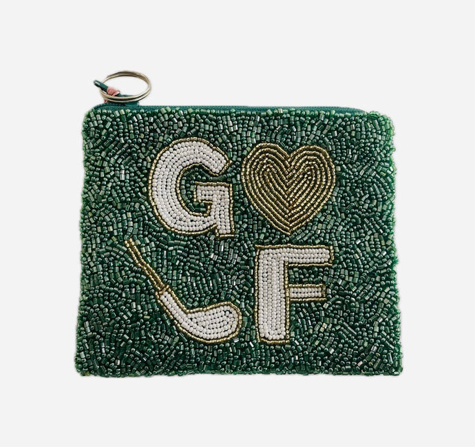 Tiana Designs Large Beaded Coin Purse - Golf