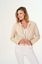 Load image into Gallery viewer, J. Society Faux Leather Jacket w/Cashmere Dickey - Natural
