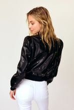 Load image into Gallery viewer, J. Society Puff Sleeve Grommet Jacket - Black