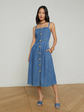 Load image into Gallery viewer, L&#39;Agence Esmeralda Chambray Dress - Stokes