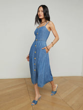 Load image into Gallery viewer, L&#39;Agence Esmeralda Chambray Dress - Stokes