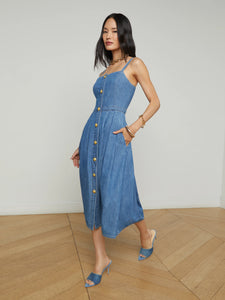 L'Agence Esmeralda Chambray Dress - Stokes