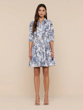 Load image into Gallery viewer, L'Agence Journi Shirt Dress - Grey Multi Watercolor Butterfly
