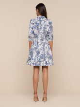 Load image into Gallery viewer, L'Agence Journi Shirt Dress - Grey Multi Watercolor Butterfly