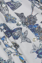 Load image into Gallery viewer, L'Agence Journi Shirt Dress - Grey Multi Watercolor Butterfly
