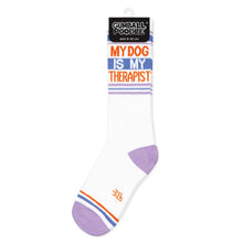 Load image into Gallery viewer, Gumball Poodle - My Dog Is My Therapist Gym Crew Socks - Dog Lover Gift