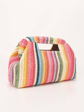 Load image into Gallery viewer, Soli Echo - Multicolor Striped Handbag: RAINBOW / One Size