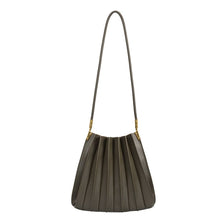 Load image into Gallery viewer, Melie Bianco Carrie Pleated Vegan Shoulder Bag - Olive