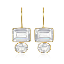 Load image into Gallery viewer, Amelia Rose Valencia Earrings - Clear Gold