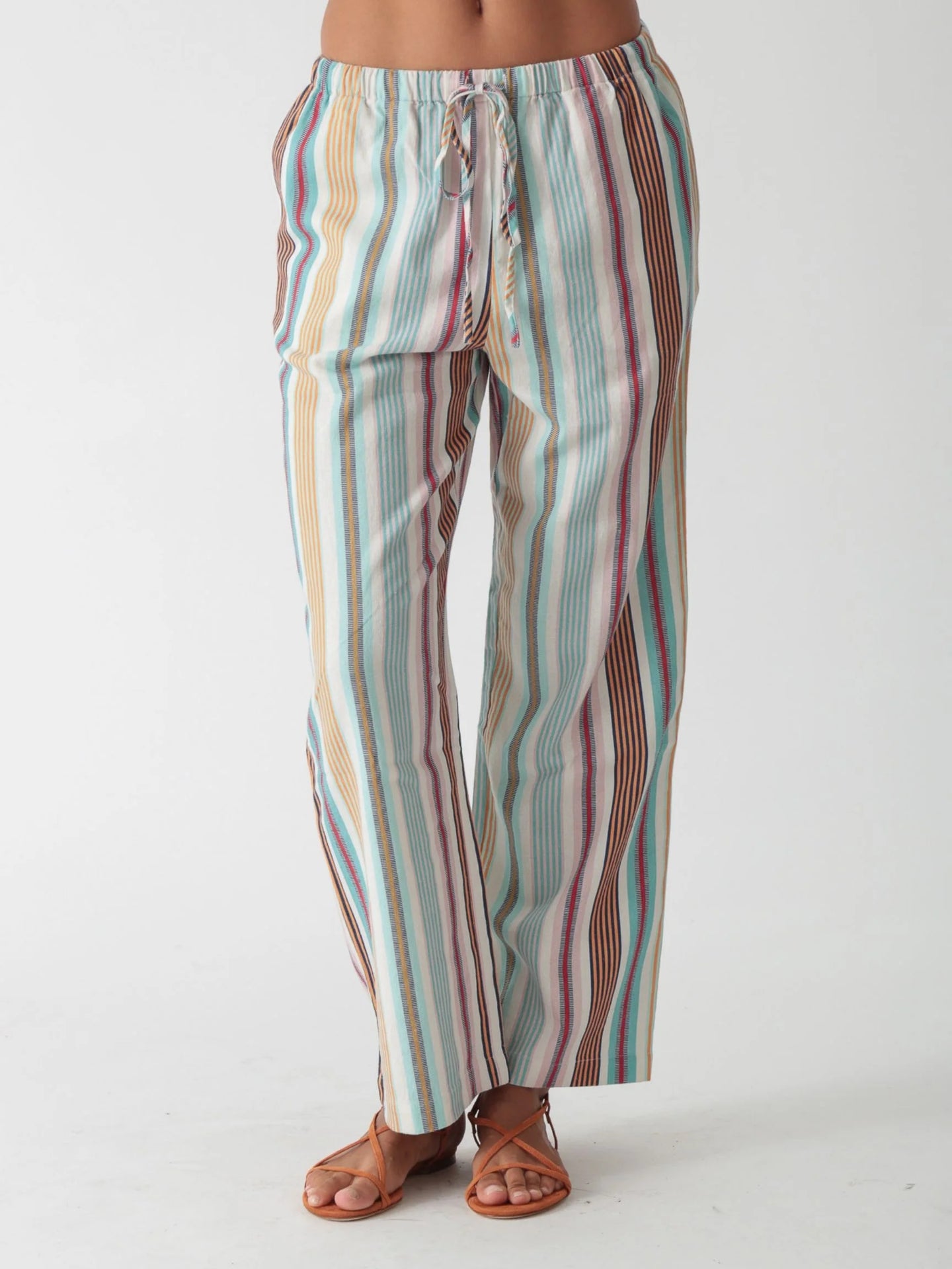 Electric & Rose Sail Pant Crop - Stripe