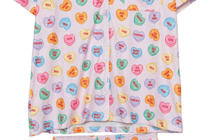 Katydid Multicolored Candy Hearts PJ Set