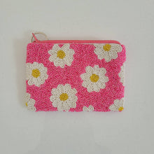 Load image into Gallery viewer, Tiana Designs Beaded Coin Purse - Daisies (2 colors)