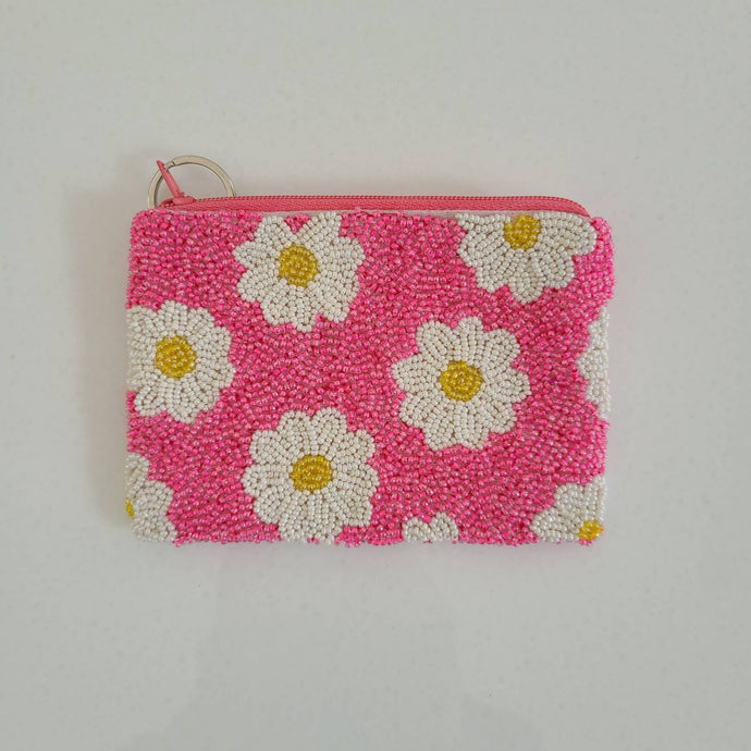 Tiana Designs Beaded Coin Purse - Daisies (2 colors)