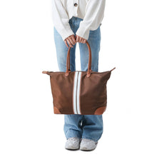Load image into Gallery viewer, Haute Shore Nylon Striped Tote Bag - 3 Colors