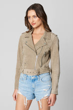 Load image into Gallery viewer, BLANKNYC Sand Stoner Moto Jacket - White Sand