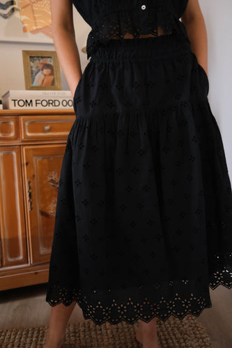 Marea Louisa Skirt - Black Eyelet