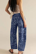 Load image into Gallery viewer, Soli Echo - Paisley Print Barrel Pants: BROWN / S