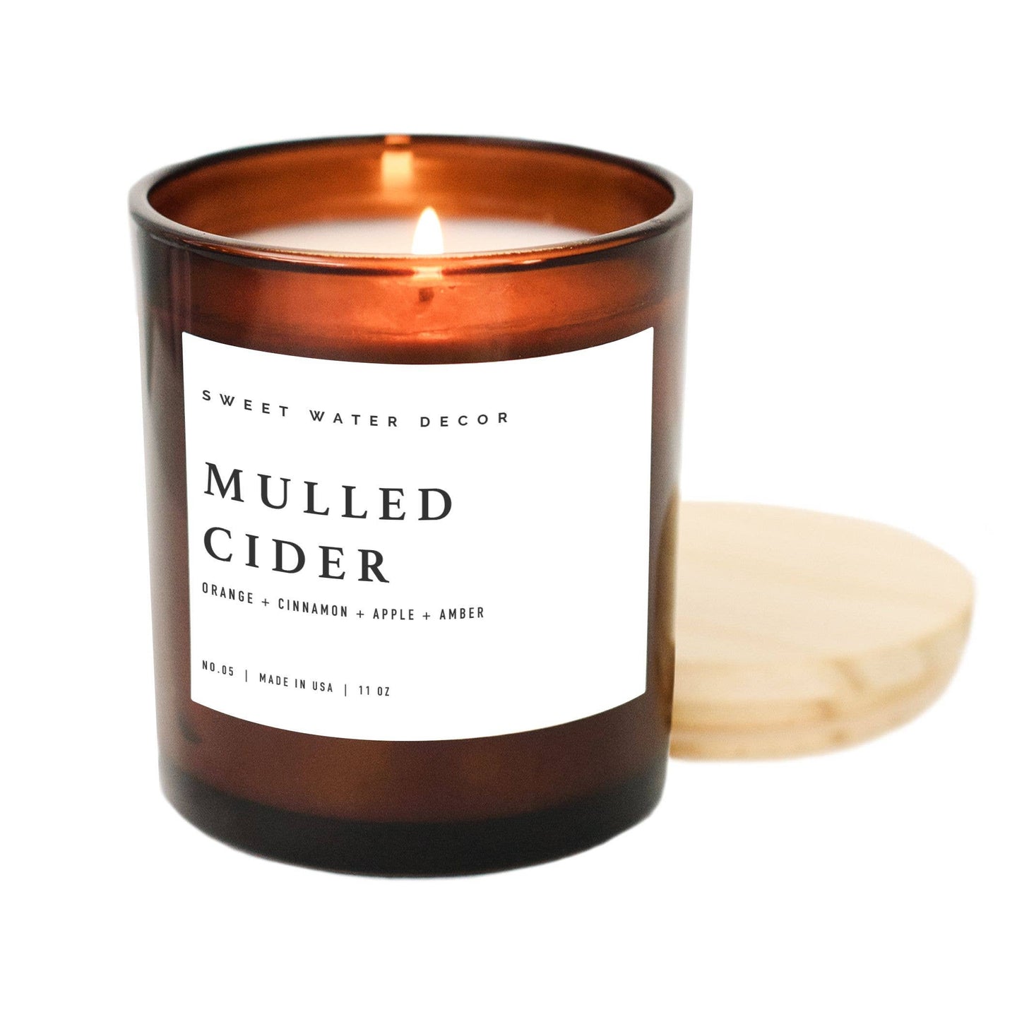 Sweet Water Decor Soy Candle + Wood Lid - Mulled Cider