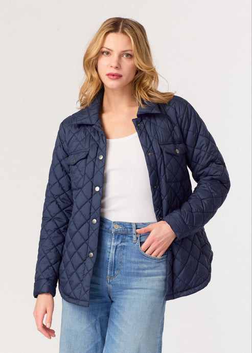 J. Society Nylon Quilted Shirt Jacket - 3 Colors