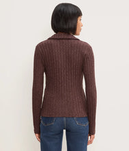 Load image into Gallery viewer, Michael Stars Liyah L/S Collared Top - Molasses