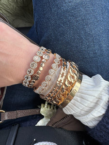 La Lumiere Wide Cuban Chainlink Bracelet - Gold