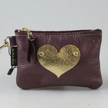 Load image into Gallery viewer, Zina Kao The Kara Metallic Applique Wallet - HEART