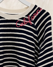 Load image into Gallery viewer, I Stole My Boyfriend&#39;s Shirt Malibu 24 Striped Sweatshirt