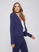 Load image into Gallery viewer, L&#39;Agence Sofia Knit Blazer - Midnight