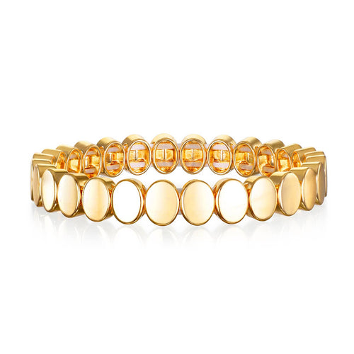 Amelia Rose Jewelry Golden Oval Bracelet