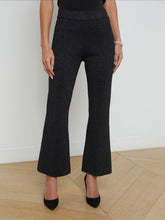 Load image into Gallery viewer, L&#39;AGENCE Ren Cropped Flare Knit Pant - Black/Gunmetal Lurex