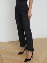 Load image into Gallery viewer, L&#39;AGENCE Ren Cropped Flare Knit Pant - Black/Gunmetal Lurex