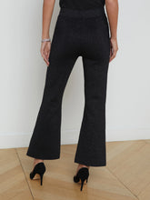 Load image into Gallery viewer, L&#39;AGENCE Ren Cropped Flare Knit Pant - Black/Gunmetal Lurex