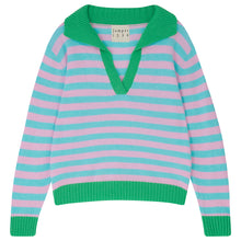 Load image into Gallery viewer, Jumper 1234 Stripe Collar - Bright Green/Rose/Opal